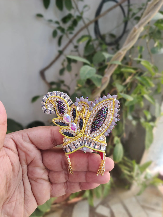 Zari mukut for laddu gopal ji (ML-11) - Bell bottom
