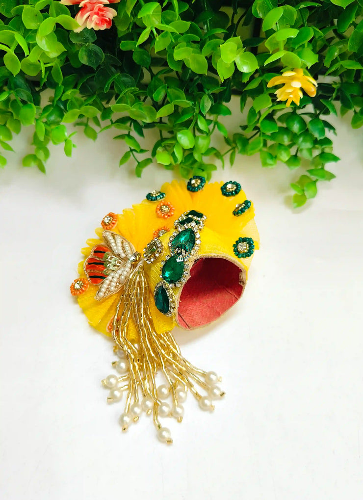 Festive special dress for laddu gopal ji with pagdi and choli