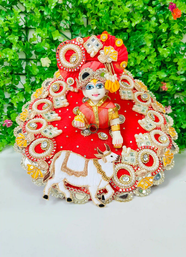 Janmashtmi special cow wali dress for laddu gopal ji with pagdi and choli