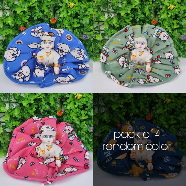 Laddu gopal winter dress pack of 4 (RANDOM PRINT AND COLOUR)