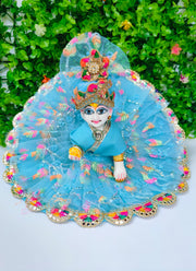 Kolkata lace fancy dress for laddu gopal with pagdi and choli
