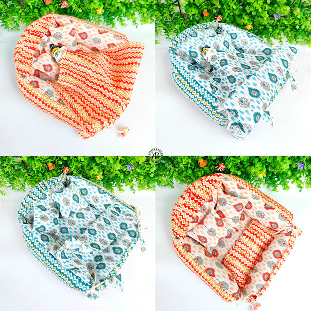 Bed shape Bistar for laddu gopal ji (Random color and print)