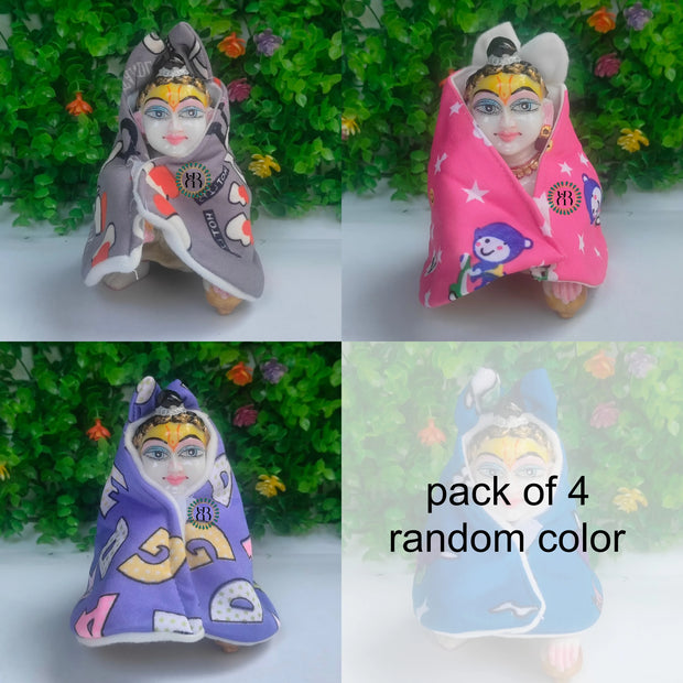 Winter bunny shawl ponchu for laddu gopal ji pack of 4 (RANDOM COLOUR AND PRINT)