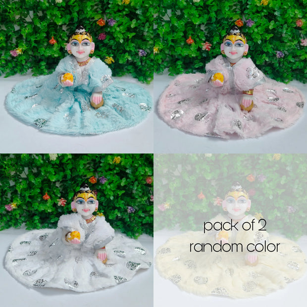 Laddu gopal woolen furr washable dress special for winter - pack of 2