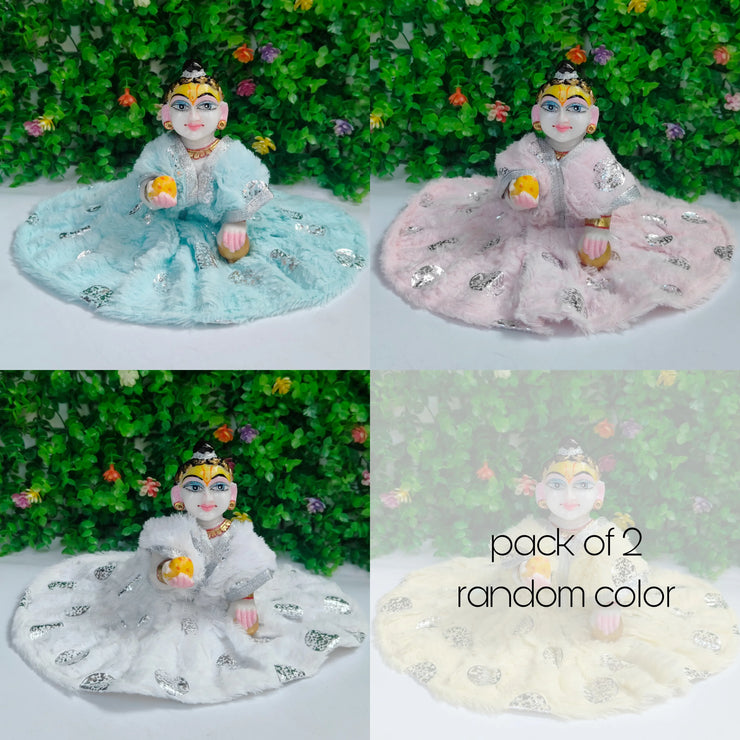 Laddu gopal woolen furr washable dress special for winter - pack of 2