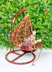 Hanging jhula golden theame unique design for laddu gopal ji