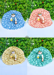 Summer heart print cotton dress for laddu gopal ji pack of 3