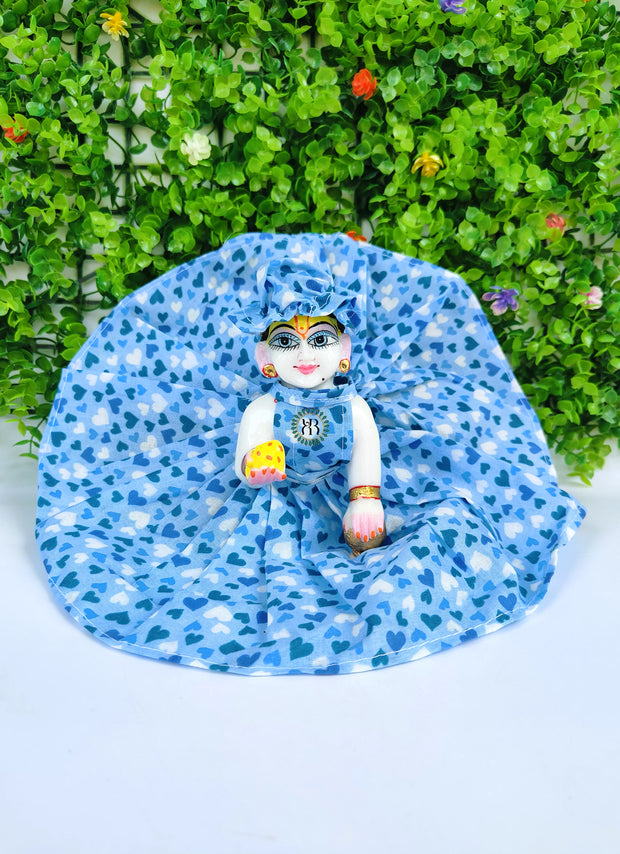 Summer heart print cotton dress for laddu gopal ji pack of 3