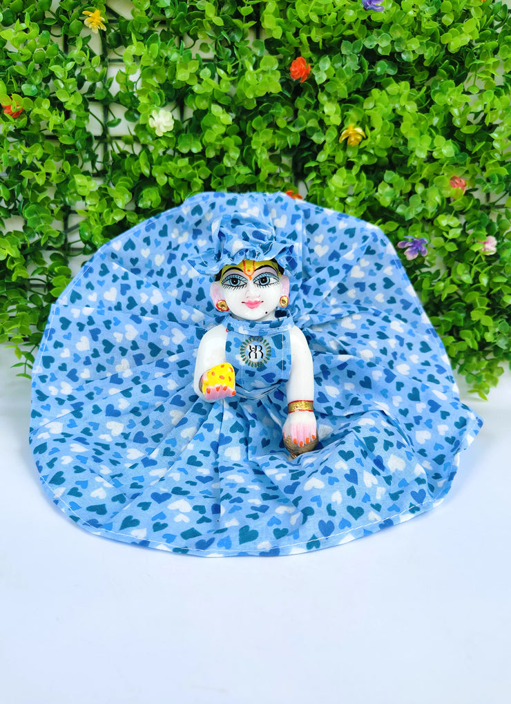Summer heart print cotton dress for laddu gopal ji pack of 3