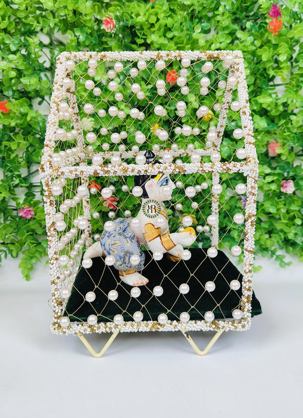 white pearls jhopdi unique design for laddu gopal ji