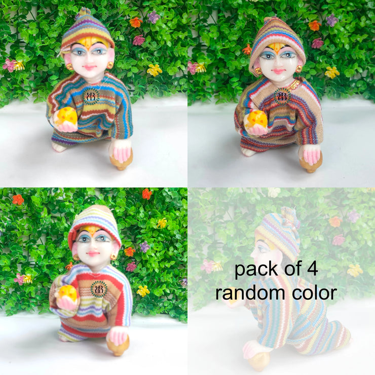 Winter topi inner suit for laddu gopal ji pack of 4 (RANDOM COLOUR)