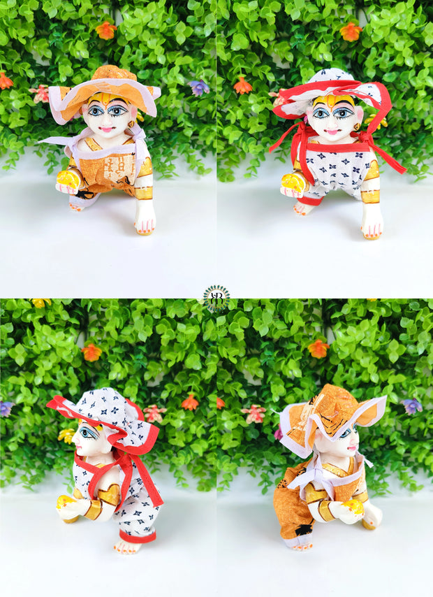 Jump suit for laddu gopal ji (pack of 4) (Random color and print)