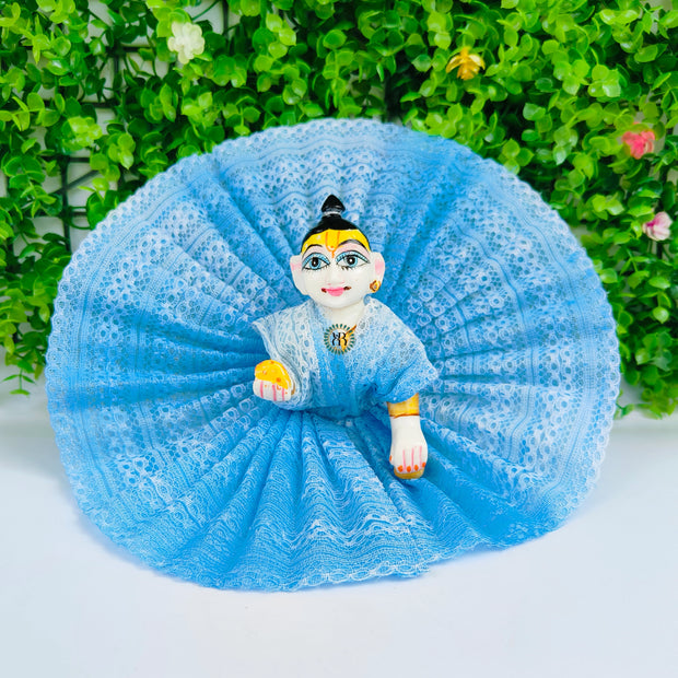 Net frill cotton dress for laddu gopal ji
