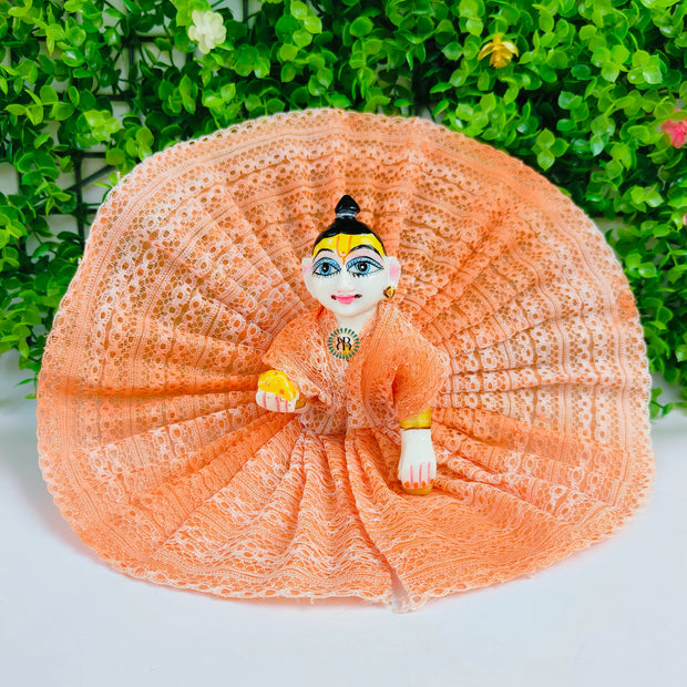 Net frill cotton dress for laddu gopal ji
