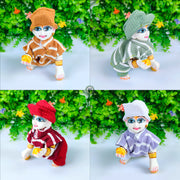 Tshirt and nikkar with cap for laddu gopal ji (pack of 4) (random color)