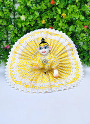 cotton dotted double lace dress for laddu gopal ji (pack of 4) (Random color)