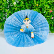 Net frill cotton dress for laddu gopal ji
