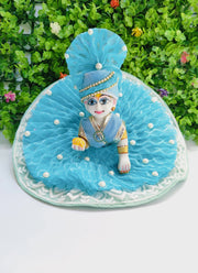 Beautiful net dress for laddu gopal ji with pagdi and choli