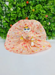 Cartoon print cotton dress for laddu gopal ji (pack of 4- RANDOM COLOR)