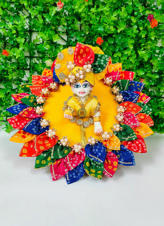 patti bandhej dress for laddu gopal ji with pagdi and choli