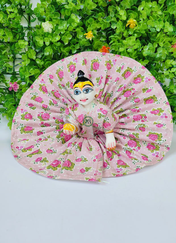 cotton flower dress for laddu gopal ji (pack of 4) (Random color)