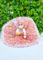 Summer printed cotton lace dress for laddu gopal ji (pack of 4)
