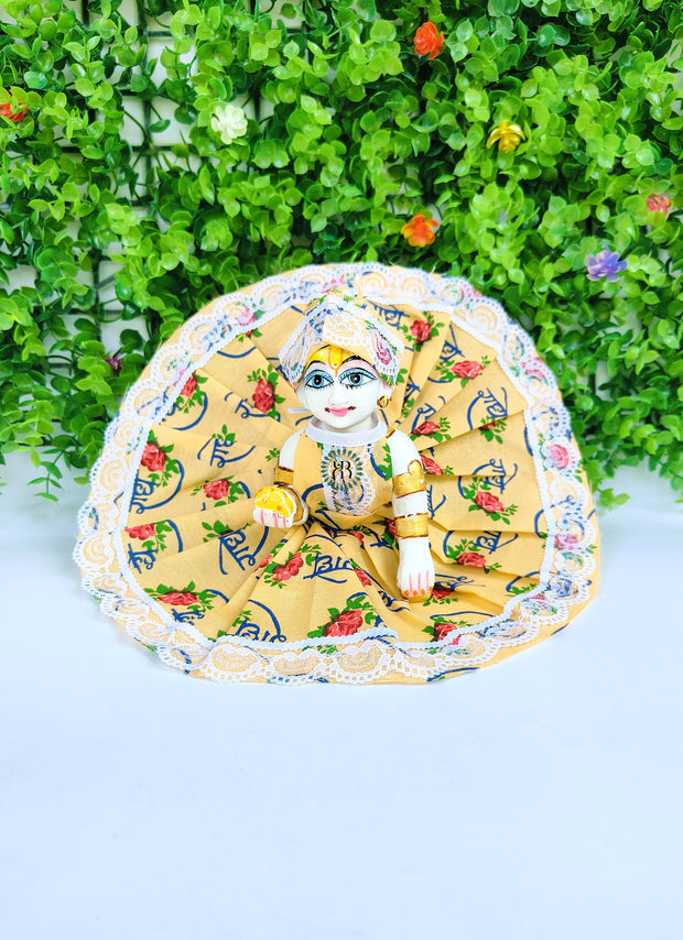 Summer radhe print cotton lace dress for laddu gopal ji(pack of 3)