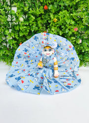 Cartoon print cotton dress for laddu gopal ji (pack of 4- RANDOM COLOR)