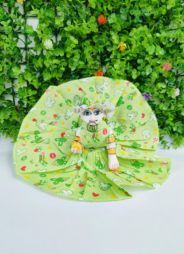 Cartoon print cotton dress for laddu gopal ji (pack of 4- RANDOM COLOR)