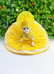 Beautiful net dress for laddu gopal ji with pagdi and choli