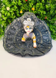 Cute lace dress for laddu gopal ji with pagdi and choli