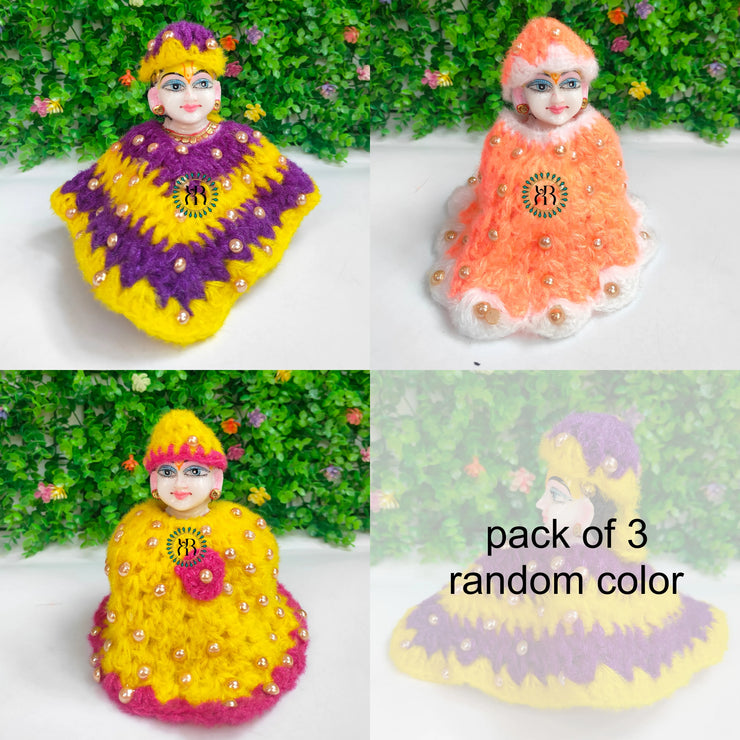 Woolen ponchu for laddu gopal ji pack of 3 (RANDOM DESIGN)