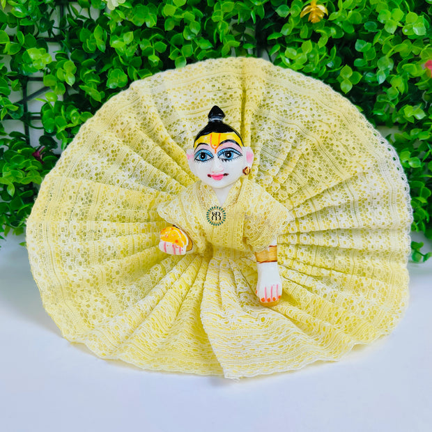 Net frill cotton dress for laddu gopal ji
